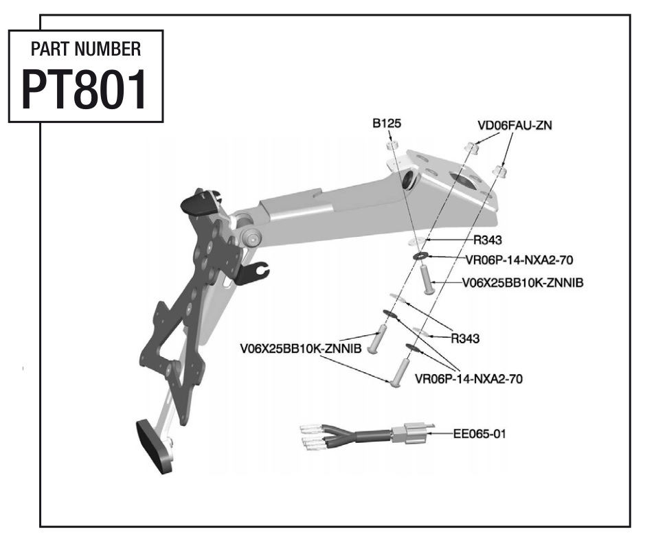 rizoma RS660 Fender Eliminator Aprilia - part list.