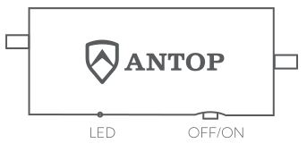 ANTOP AT-250X2 2 Pack Versa Indoor Smartpass Amplified HDTV Folding Antenna - Smartpass Amplifier