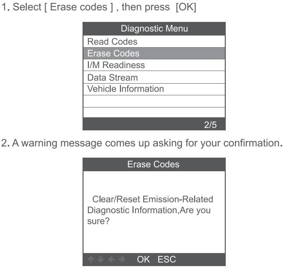 AUTOPHIX 5150 Car Auto Code Reader User Manual - Erase Codes