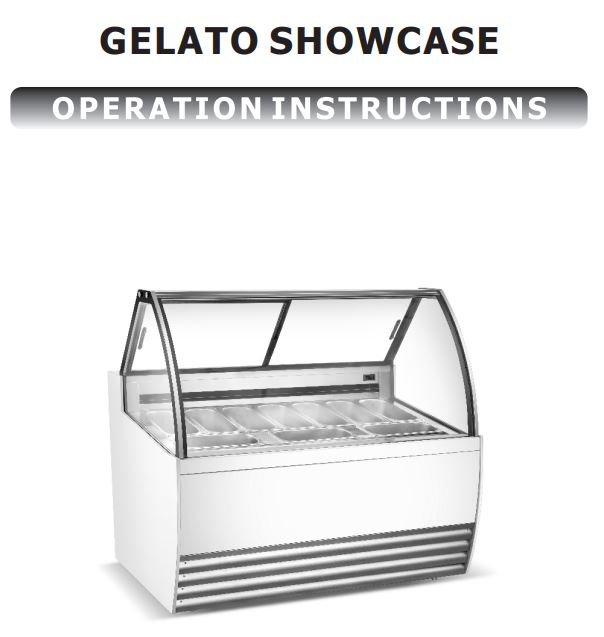 Adexa DW7R Professional Gelato and Ice Cream Serving Display Counter 7 Tubs Instruction Manual