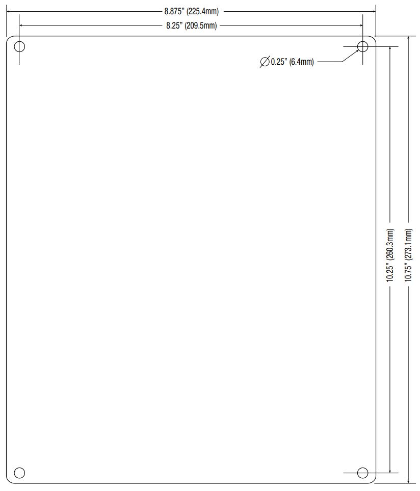 Altronix Netway NetWay4EL Series Ethernet Over Fiber PoE+ Switch Installation Guide - Mechanical Drawing and Dimensions