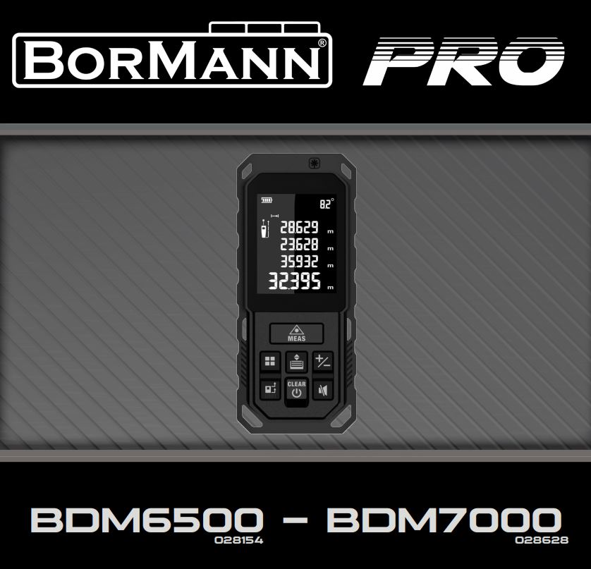 BORMANN PRO BDM7000 Laser distance meter 100m User Manual