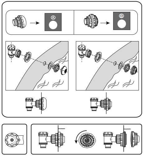 Bestway 488x122cm Power Steel Swim Vista Instruction Manual - Connection Valve Assembly