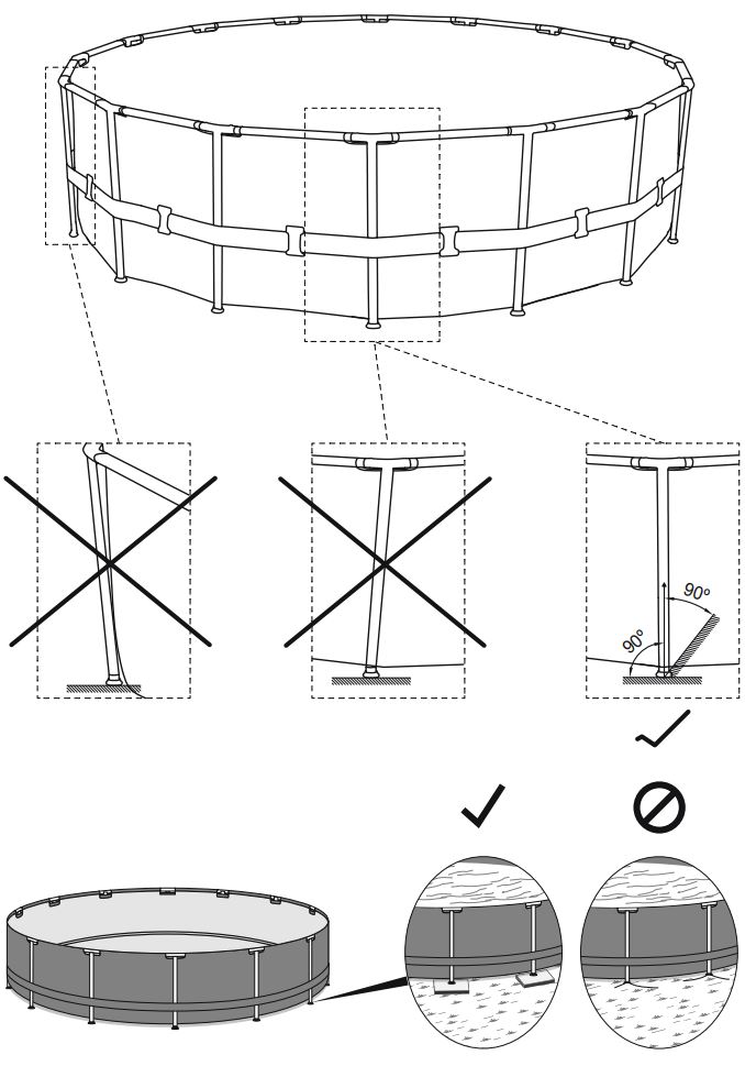 Bestway 488x122cm Power Steel Swim Vista Instruction Manual - How to use