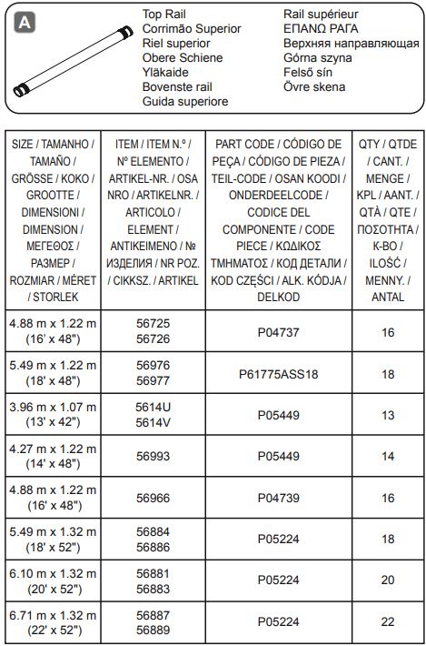 Bestway 488x122cm Power Steel Swim Vista Instruction Manual - POWER STEEL™ A