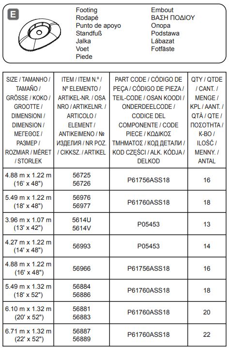 Bestway 488x122cm Power Steel Swim Vista Instruction Manual - POWER STEEL™ E