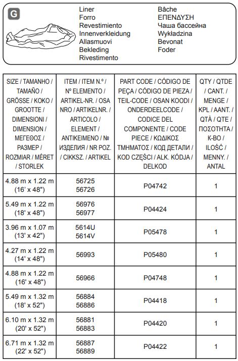 Bestway 488x122cm Power Steel Swim Vista Instruction Manual - POWER STEEL™ G