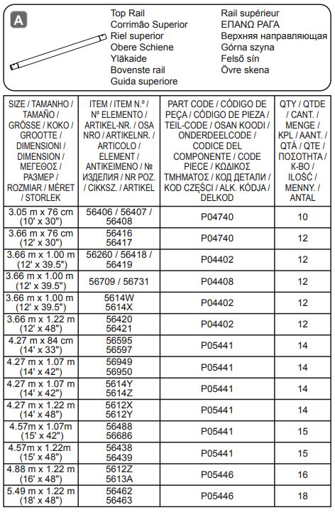 Bestway 488x122cm Power Steel Swim Vista Instruction Manual - STEEL PRO MAX™ A