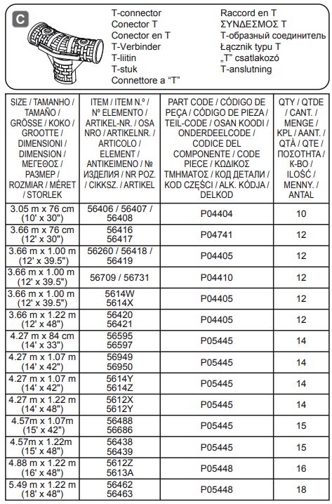 Bestway 488x122cm Power Steel Swim Vista Instruction Manual - STEEL PRO MAX™ C