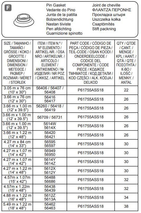 Bestway 488x122cm Power Steel Swim Vista Instruction Manual - STEEL PRO MAX™ F