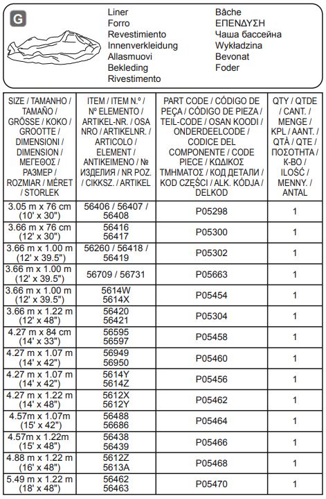 Bestway 488x122cm Power Steel Swim Vista Instruction Manual - STEEL PRO MAX™ G