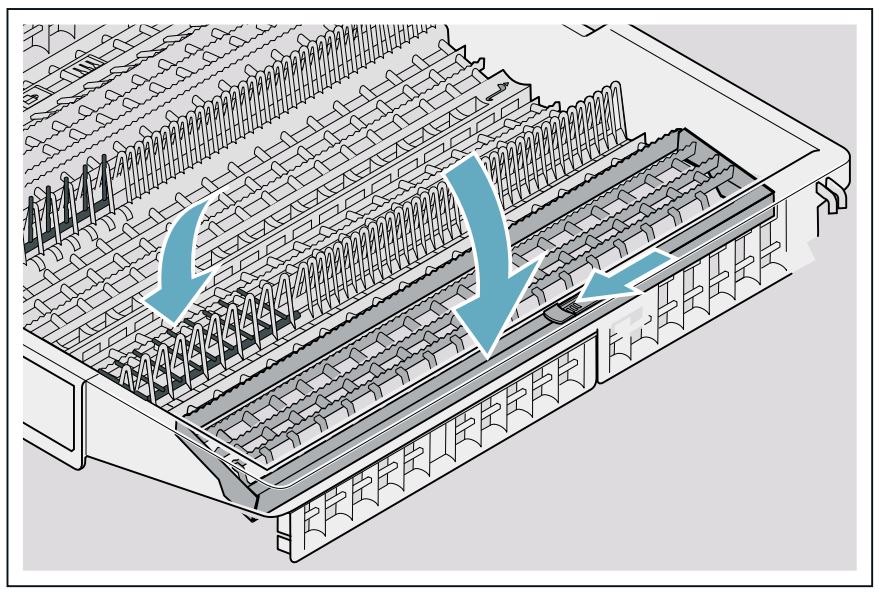 Bosch 800 Series Dishwasher 24'' SHEM78Z55N Stainless steel User Manual - You can fold down the side shelves