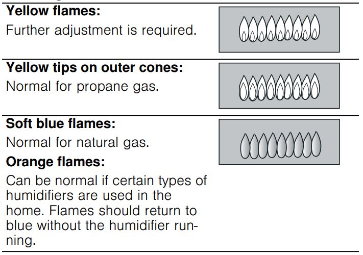 Bosch 800 Series Gas Rangetop 36'' RGM8658UC Stainless steel User Manual - Checking the flame characteristics