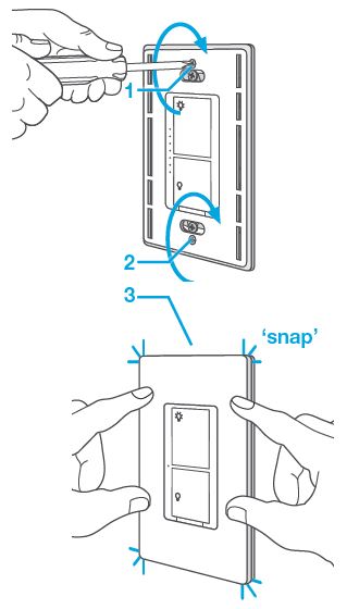 Caseta 0301799 In-Wall wallplate Attach the wallplate