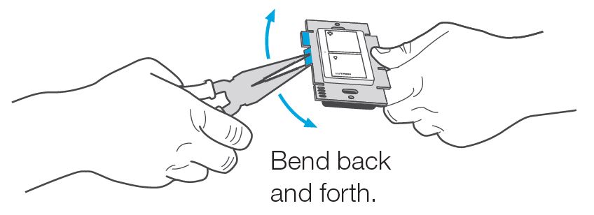 Caseta 0301799 In-Wall wallplate switch Removing1