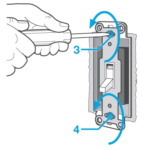 Caseta 0301799 In-Wall wallplate switch removing