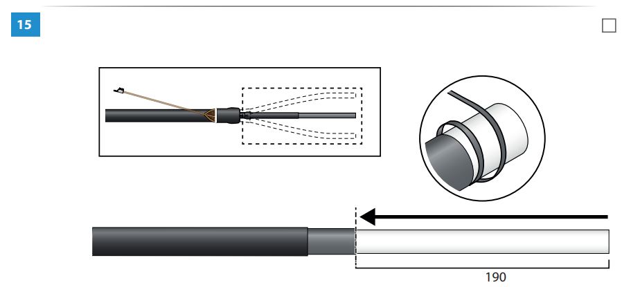 ENSTO HOT3.1211L Outdoor Terminations with Semi-Conductive Tubes for 3-core Cables Instruction Manual - How to use 15