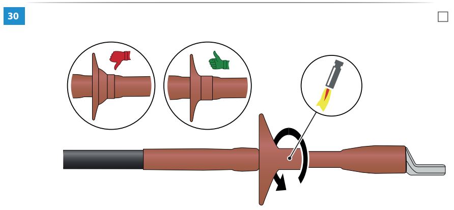 ENSTO HOT3.1211L Outdoor Terminations with Semi-Conductive Tubes for 3-core Cables Instruction Manual - How to use 30