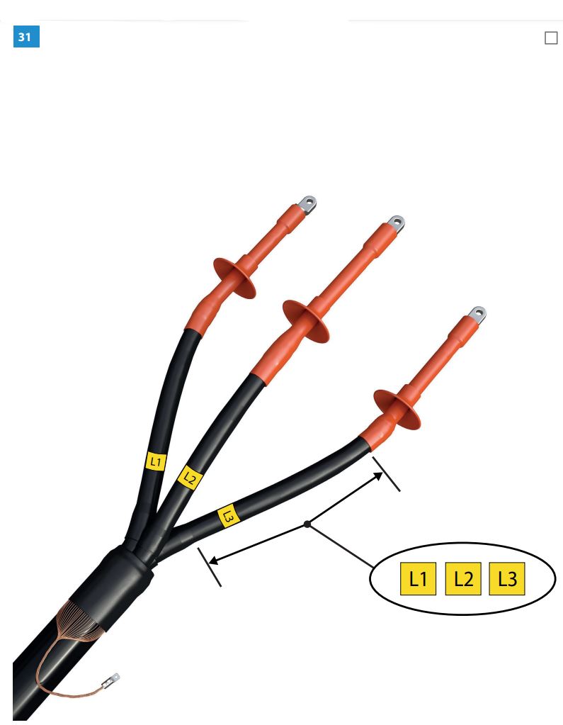 ENSTO HOT3.1211L Outdoor Terminations with Semi-Conductive Tubes for 3-core Cables Instruction Manual - How to use 31