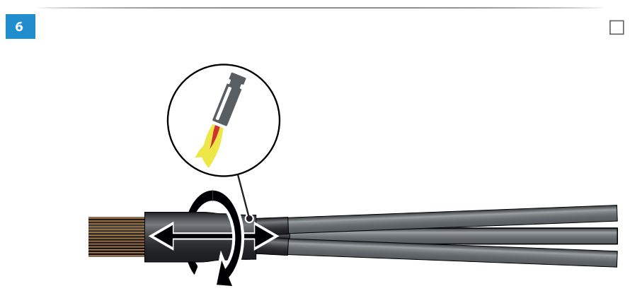 ENSTO HOT3.1211L Outdoor Terminations with Semi-Conductive Tubes for 3-core Cables Instruction Manual - How to use 6