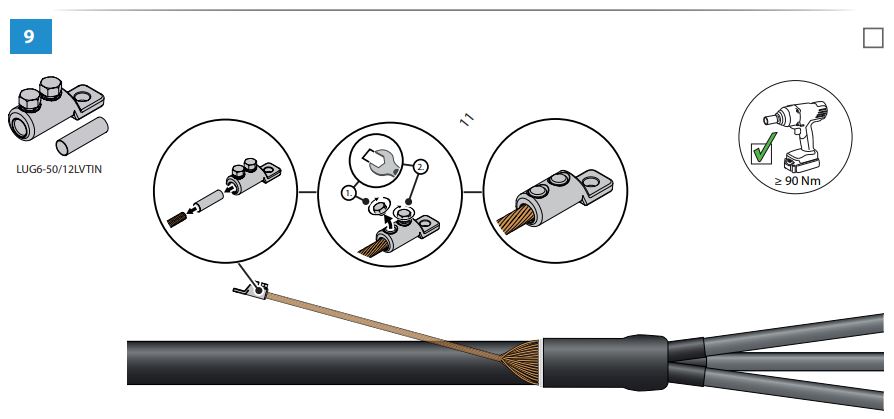 ENSTO HOT3.1211L Outdoor Terminations with Semi-Conductive Tubes for 3-core Cables Instruction Manual - How to use 9