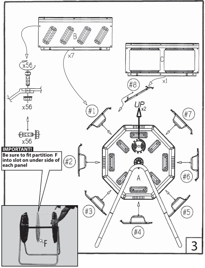 FCMP OUTDOOR IM 4000 Tumbling Composter - Assembly Instructions 3