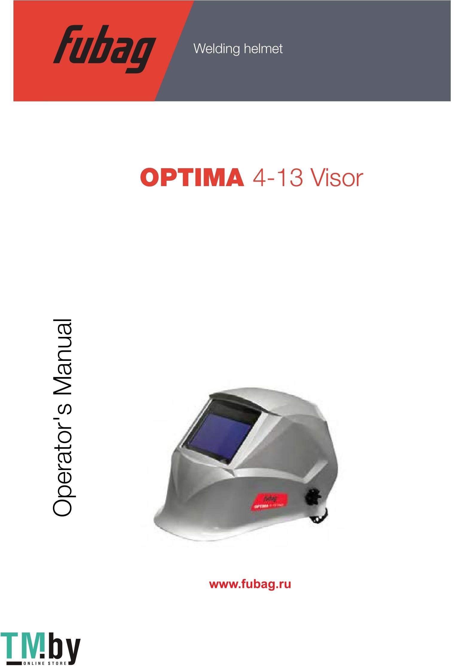 FUBAG OPTIMA 4-13 Visor Welding helmet Owner's Manual