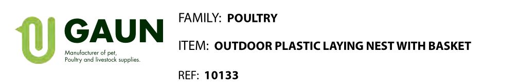 GAUN 10133 Outdoor Plastic Laying Nest with Basket Instruction Manual