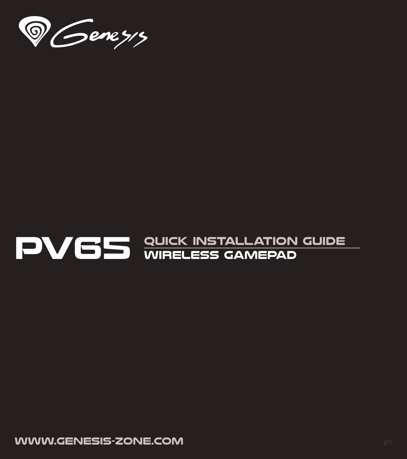 GENESIS PV65 Universal Wireless Gamepad Installation Guide