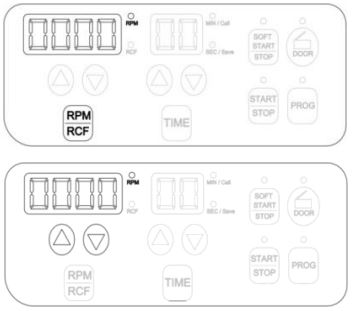 GYROZEN 416 Low-Speed General Centrifuge without Rotor User Manual - Setting the RPM Value