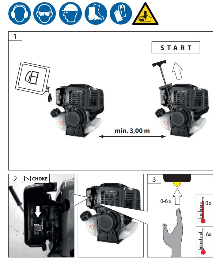 Gude GPR 821 PRO Petrol Post Driver Instruction Manual - Operation
