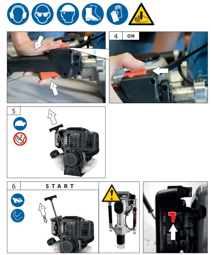 Gude GPR 821 PRO Petrol Post Driver Instruction Manual - Operation
