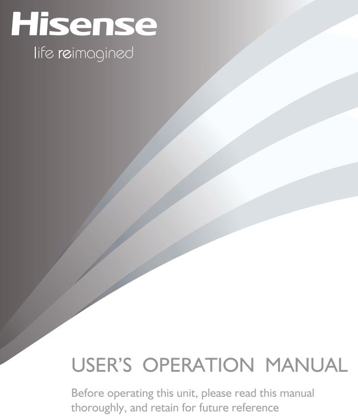 Hisense RQ515N4AC2 Cross Door Refrigerator User Manual