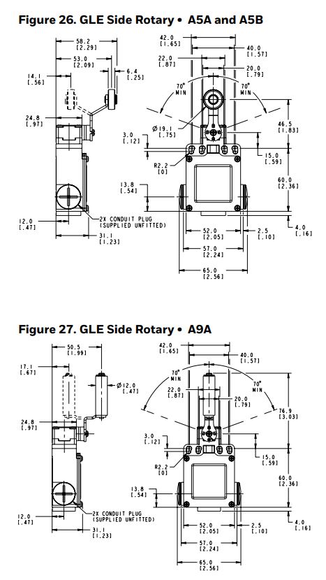 Honeywell 81521 Micro Switch Global Limit Switches Instruction Manual - Figure 26,27