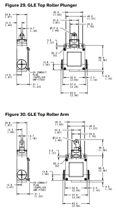 Honeywell 81521 Micro Switch Global Limit Switches Instruction Manual - Figure 29,30