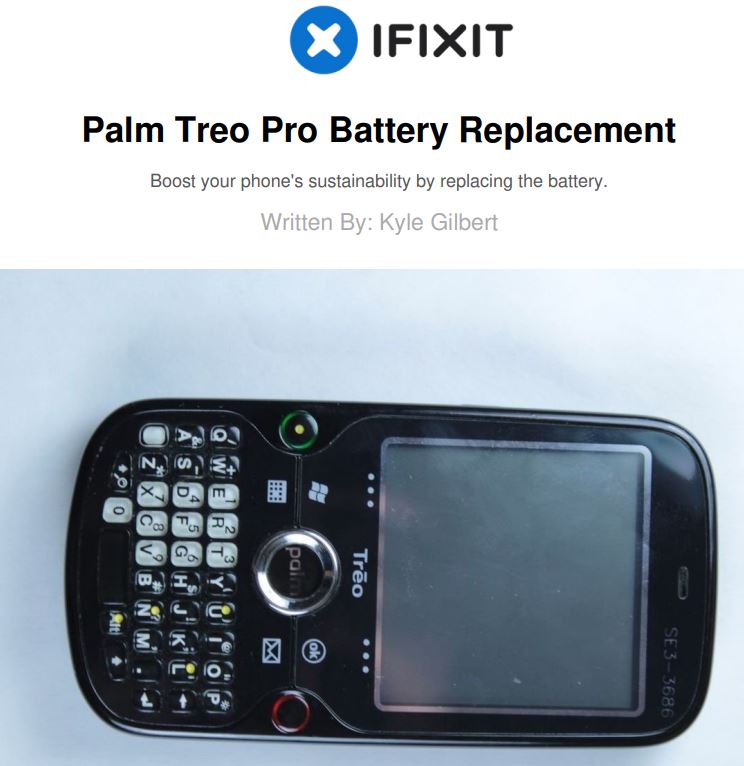 IFIXIT Palm Treo Pro Battery Replacement Installation Guide