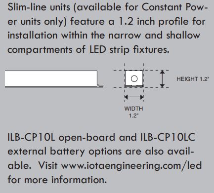 IOTA ILB-CP Series LED Emergency Driver Instruction Manual - Mounting Configurations