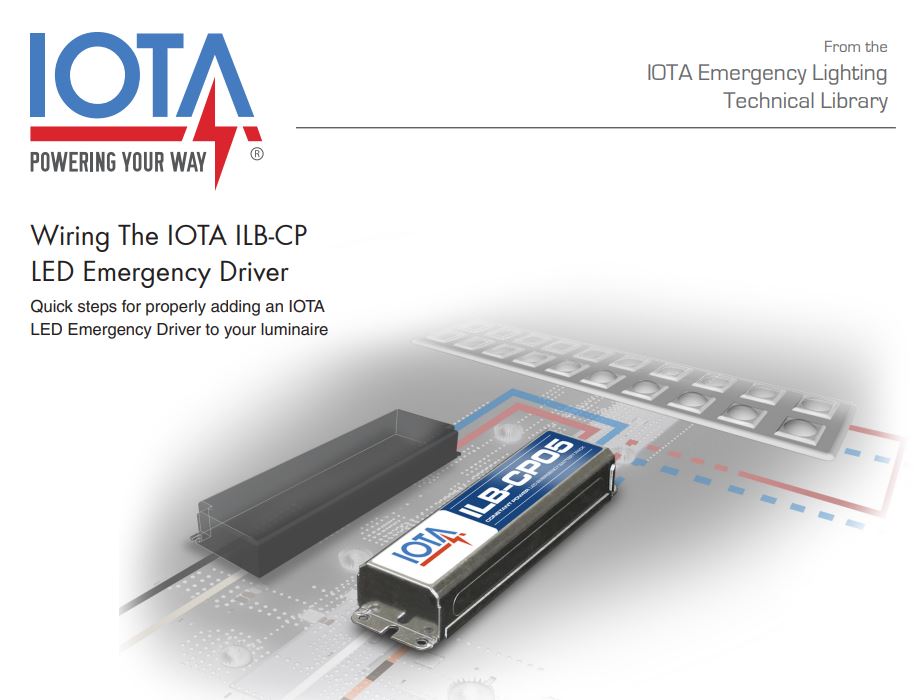 IOTA ILB-CP Series LED Emergency Driver Instruction Manual