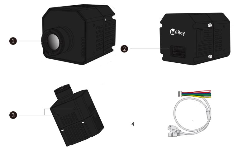 Inf iRay AT31F AT61F Online Temperature Measurement Thermal Camera - Product Figure and Explanation