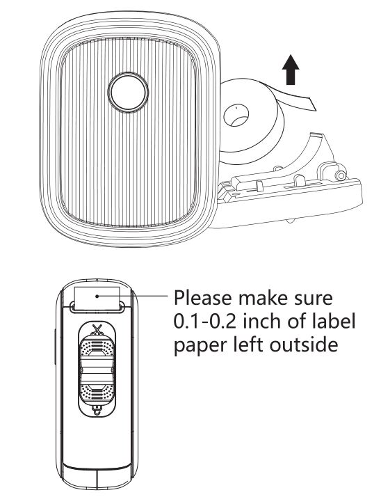 JADENS L12 Label Marker - Load paper with sticker face up