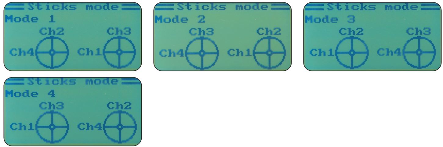 JAMARA FCX6 Pro Tel Transmitter Instructions - Stick mode