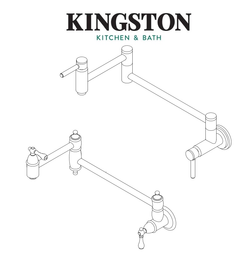 KINGSTON KS4102BX Brass Pot Filler in Polished Brass Instruction Manual