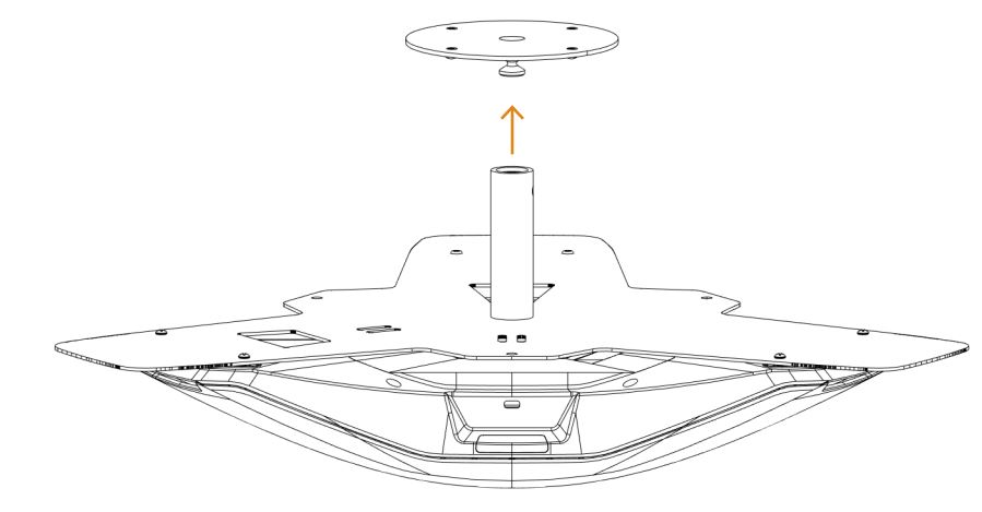 KONFTEL 800 Ceiling Mount Kit Installation Guide - Assemble the distance rod and the ceiling bracket.