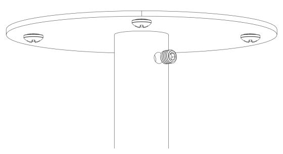 KONFTEL 800 Ceiling Mount Kit Installation Guide - Lock the distance rod to the ceiling bracket