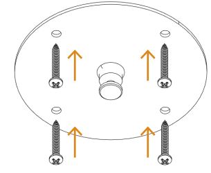 KONFTEL 800 Ceiling Mount Kit Installation Guide - Mount the ceiling bracket based on the following