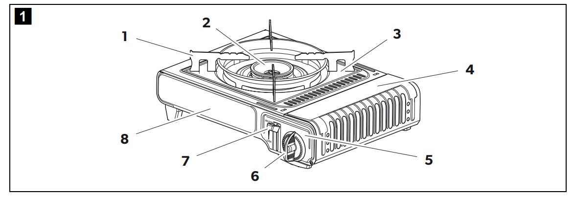 Kampa GA7500 EVO Series 2 Portable Gas Stove - figure 1