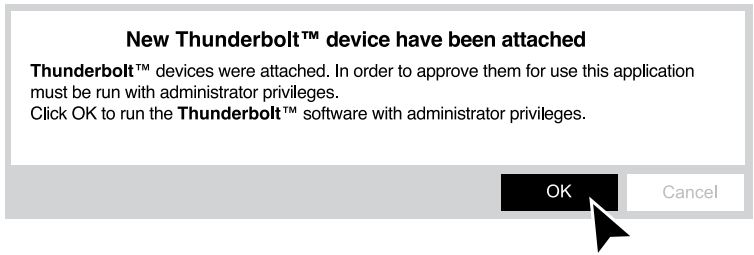 Kensington SD5780T Thunderbolt 4 Dual 4K Docking Station Installation Guide - Initial Thunderbolt 4 connection for windows