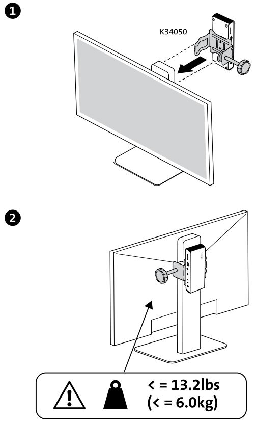 Kensington SD5780T Thunderbolt 4 Dual 4K Docking Station Installation Guide - Sold separately