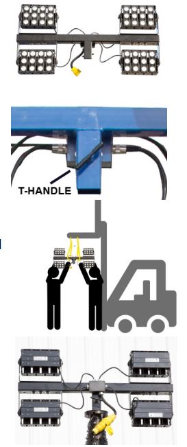 LARSON ELECTRONICS WAL-C-4XM Portable Light Tower - MAST HEAD INSTALLATION