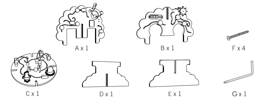 MANHATTAN TOY 160810 Playground Adventure Wooden Toddler Instruction Manual - Contents